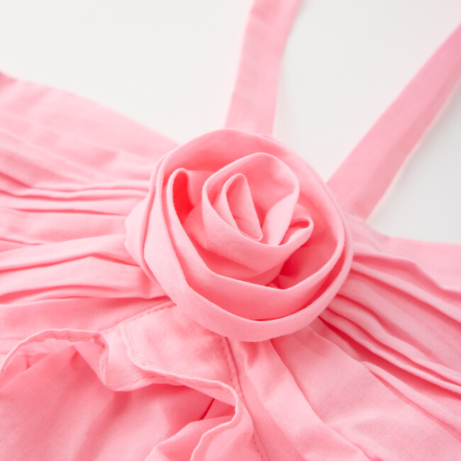 Ellie Cotton Frill Maxi Dress, Pink - Dresses - 4