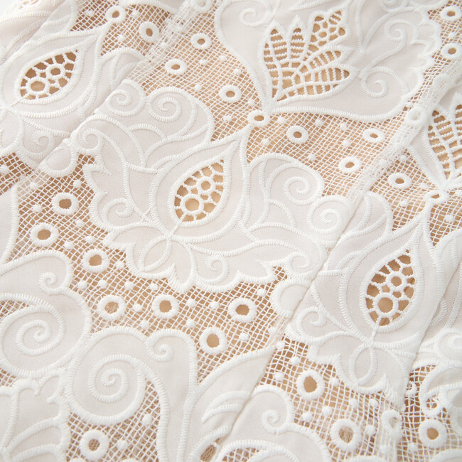 Celia Lace Mini Dress, Ivory - Dresses - 5
