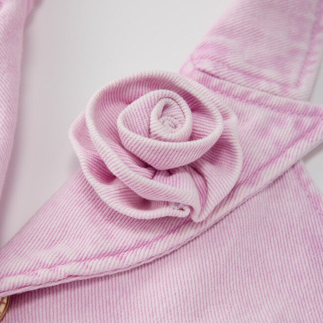 Catalina Denim Mini Dress, Pink - Dresses - 3