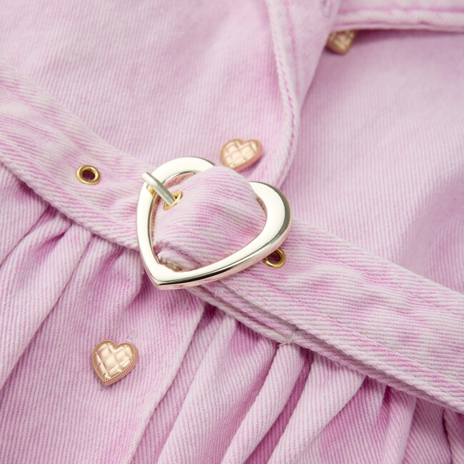 Catalina Denim Mini Dress, Pink - Dresses - 4