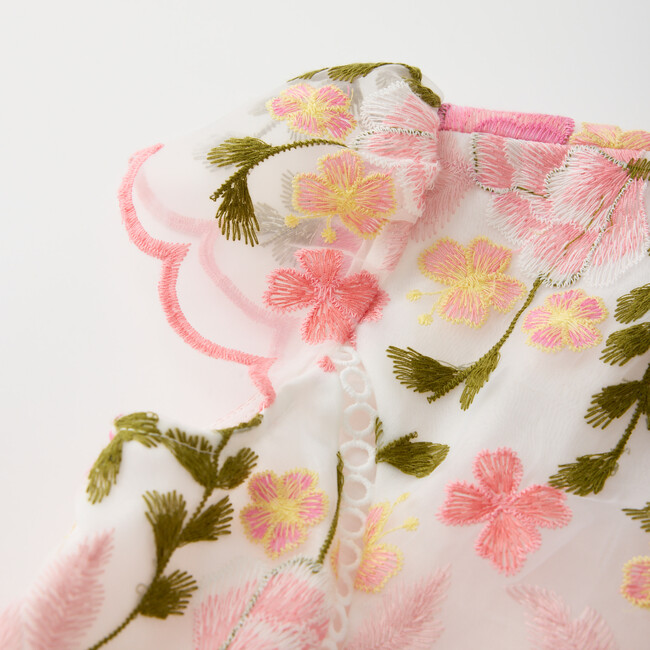 Avery Embroidered Mini Dress, Floral - Dresses - 4
