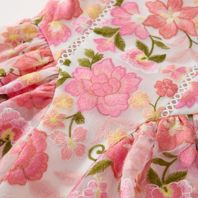 Avery Embroidered Mini Dress, Floral - Dresses - 5