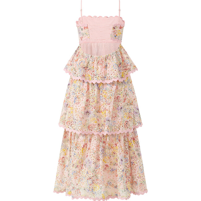 Alanna Frill Embroidered Maxi Dress, Multi