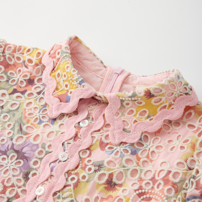 Alanna Embroidered Romper, Multi - Rompers - 3