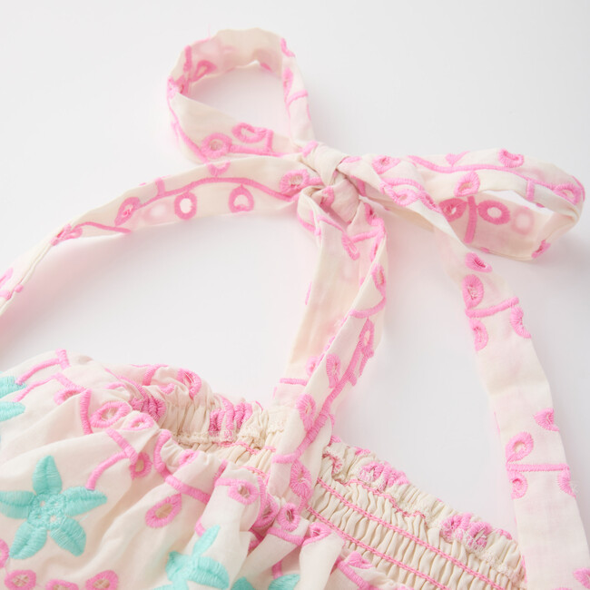 Alanna Shirred Embroidered Mini Dress, Multi - Dresses - 4