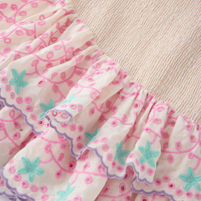 Alanna Shirred Embroidered Mini Dress, Multi - Dresses - 5