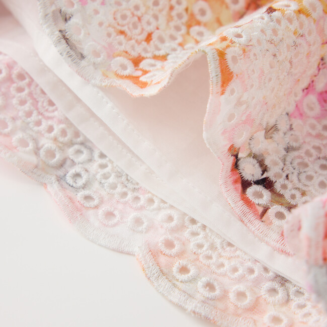 Alessia Cotton Embroidered Romper, Floral - Rompers - 6