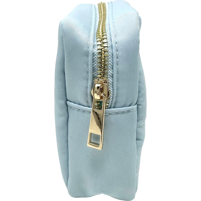 Custom Embroidered Mini Nylon Pouch, Blue