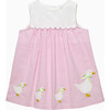 Petal Bib Pinafore Duck Dressbright, Pink Stripe - Dresses - 1 - thumbnail