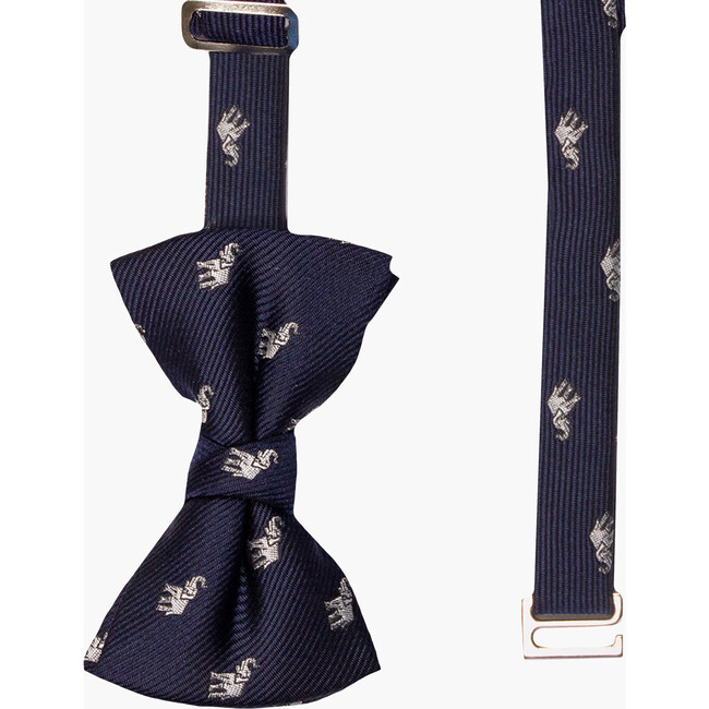 Elephant Bow Tie, Navy/Elephant