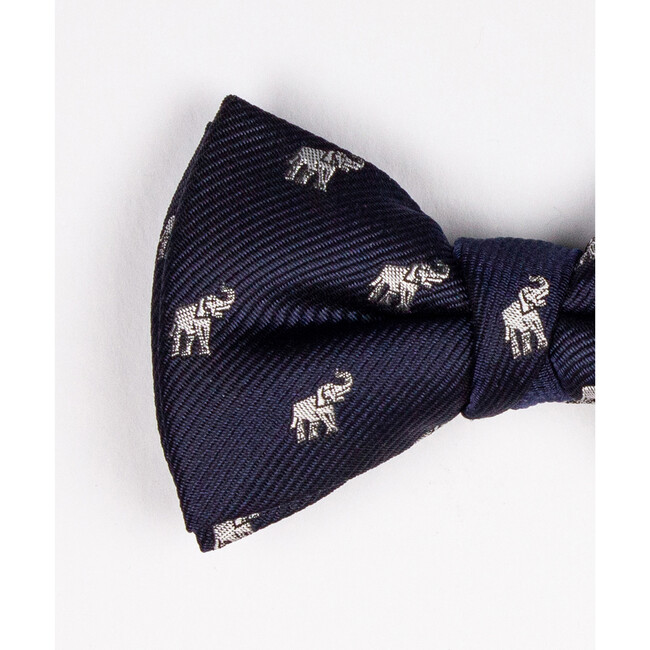 Elephant Bow Tie, Navy/Elephant