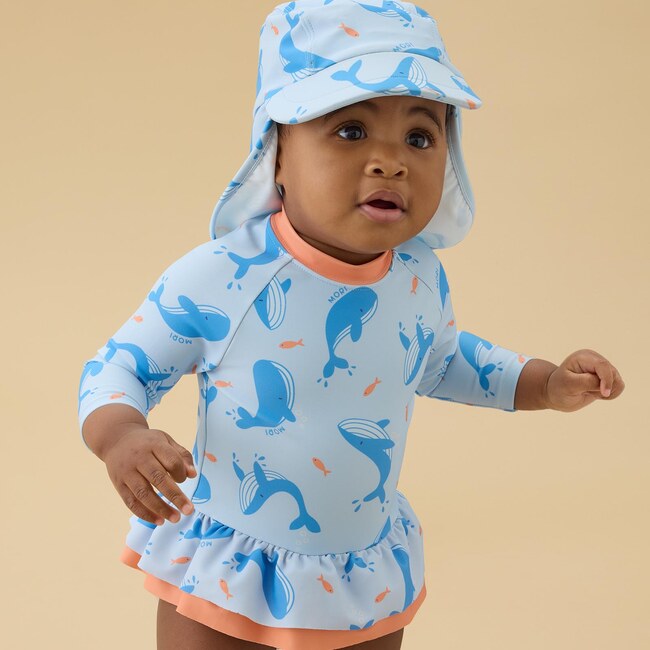 Whale Frill Long Sleeve Swimsuit - One Pieces - 5