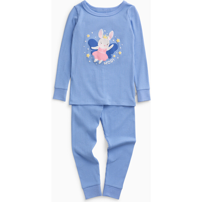Ribbed Placement Bunny Pajama Set