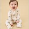 Monkey Two Way Zip-Up Sleepsuit - Footie Pajamas - 2
