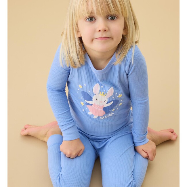 Ribbed Placement Bunny Pajama Set - Pajamas - 3