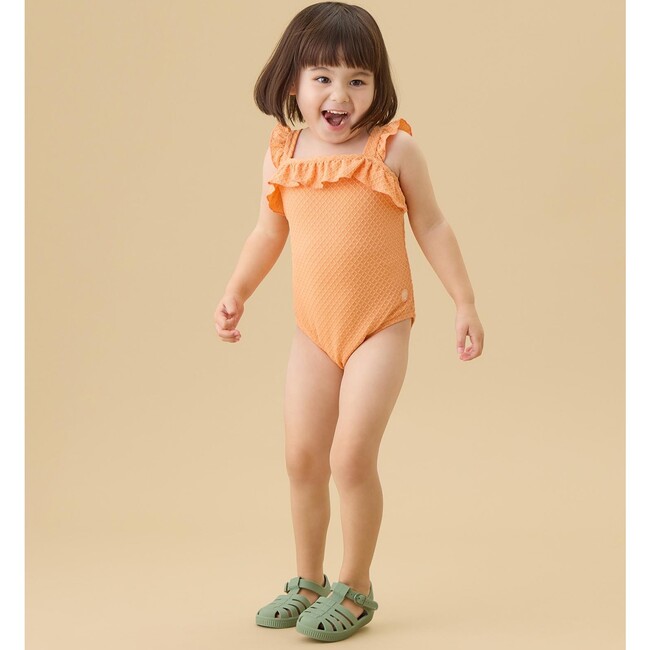 Frill Swimsuit, Orange