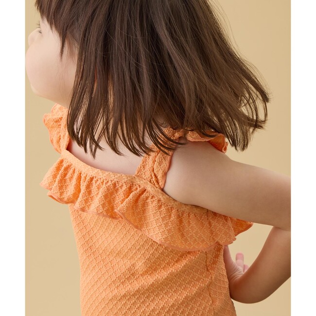 Frill Swimsuit, Orange - One Pieces - 3