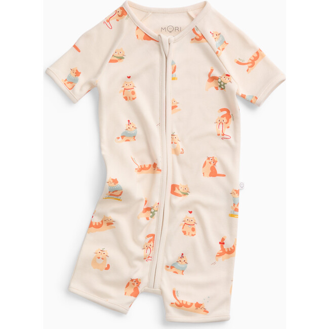 Cat Summer Zip Up Sleepsuit
