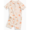 Cat Summer Zip Up Sleepsuit - Footie Pajamas - 1 - thumbnail