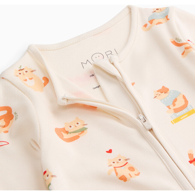 Cats Two Way Zip-Up Sleepsuit