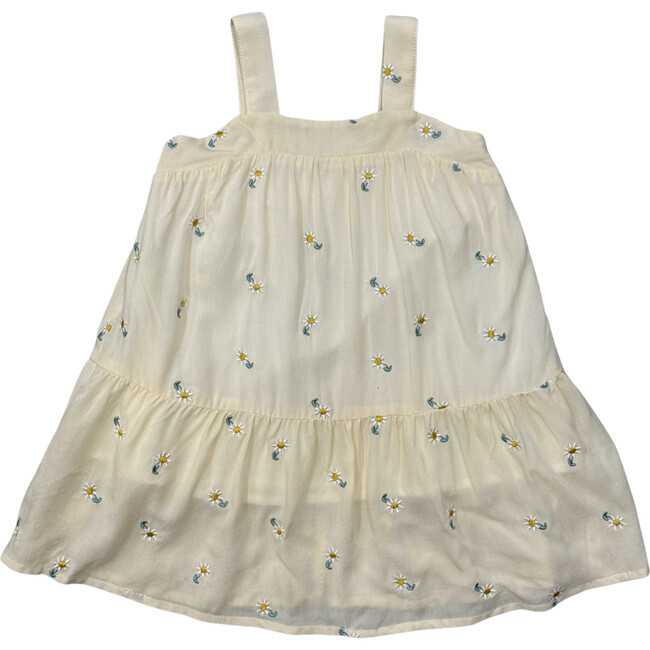 Wide Strap Dress Embroidery Floral