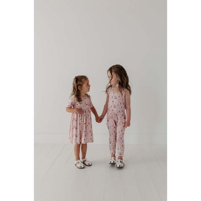 Short Sleeve Henley Dress Spring Mauve