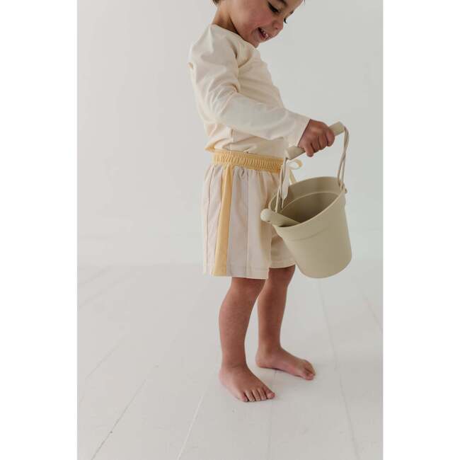 Boy's Colorblock Swim Shorts Aqua Grey