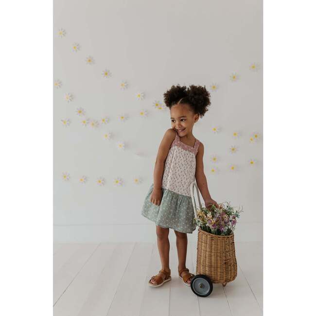 Wide Strap Dress Embroidery Floral - Dresses - 4