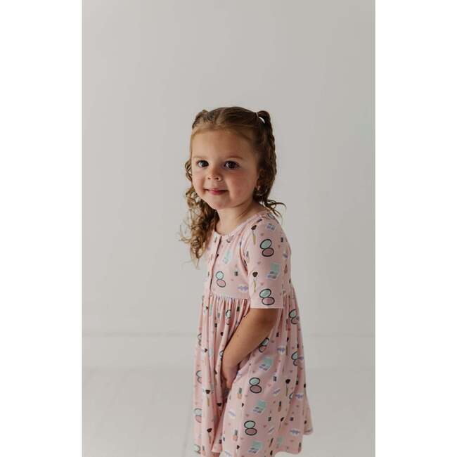 Short Sleeve Henley Dress Makeup - Dresses - 8