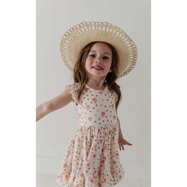 Girl's Sleeveless Twirl Dress Strawberries