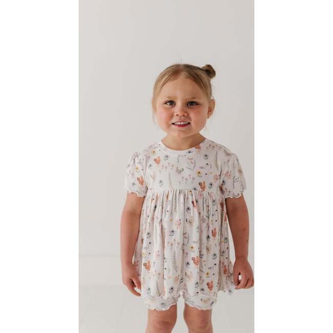 Girl's Babydoll Set Floral Chickens - Mixed Apparel Set - 4