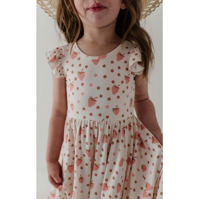 Girl's Sleeveless Twirl Dress Strawberries - Dresses - 3