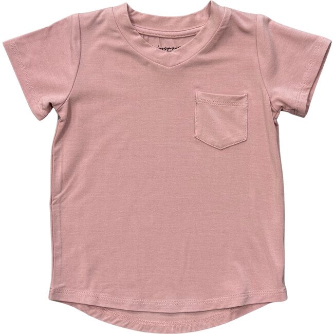 V-Neck Pocket Tee Spring Mauve