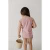 Girl's Zip Rash Guard Swimsuit Mauve Colorblock - Two Pieces - 6