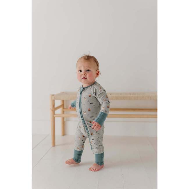 Long Sleeve Zip Romper Farm - Rompers - 10