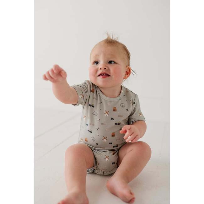 Baby Short Sleeve Bodysuit Multi Stripe - Onesies - 6