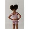 Girl's Two-Piece Swimsuit Aqua Grey Floral - Two Pieces - 7