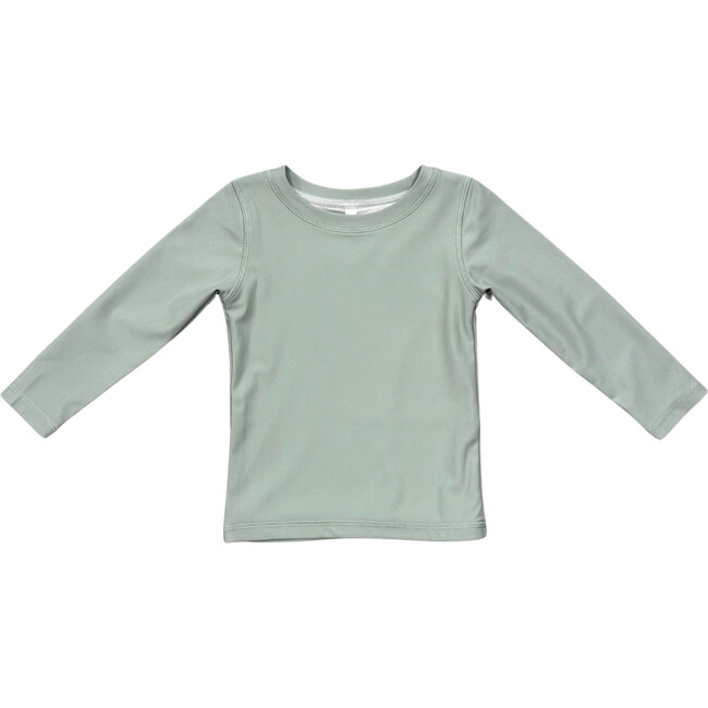 Long Sleeve Rash Guard Swim Shirt Aqua Grey