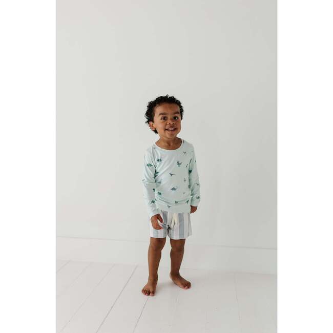 Long Sleeve Rash Guard Swim Shirt Aqua Grey