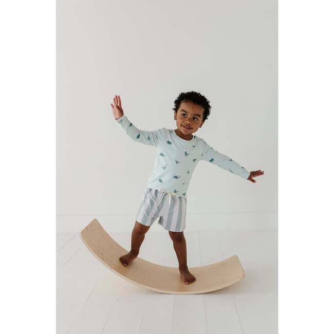 Long Sleeve Rash Guard Swim Shirt Aqua Grey - Rash Guards - 6