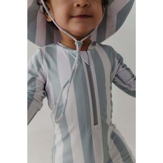 Sun Hat Aqua Grey Floral - Sun Hats - 8