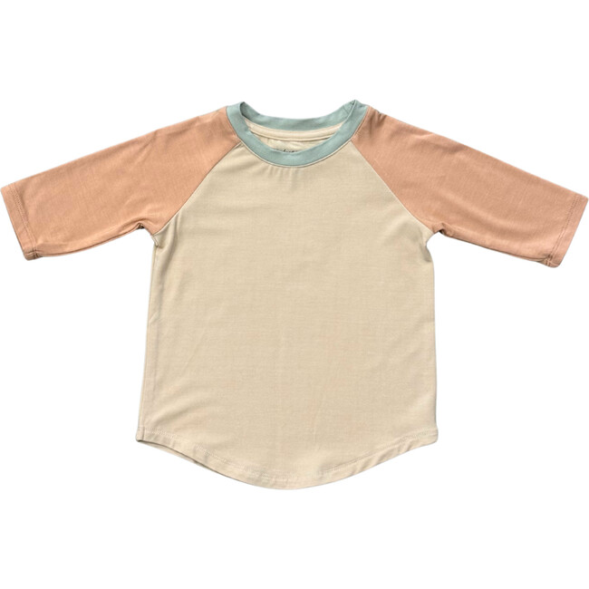 3/4 Sleeve Baseball Tee Beige