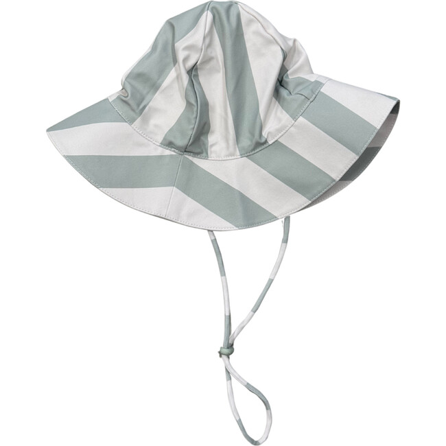 Sun Hat Aqua Grey Stripe