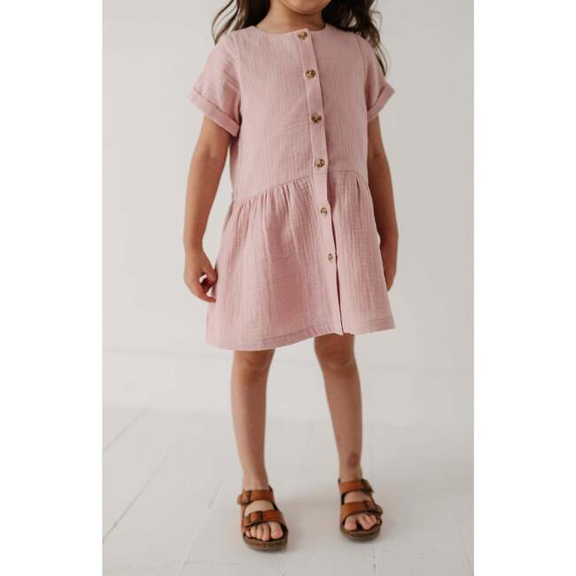 Gauze Button Dress Mini Daisy on Cream - Dresses - 6