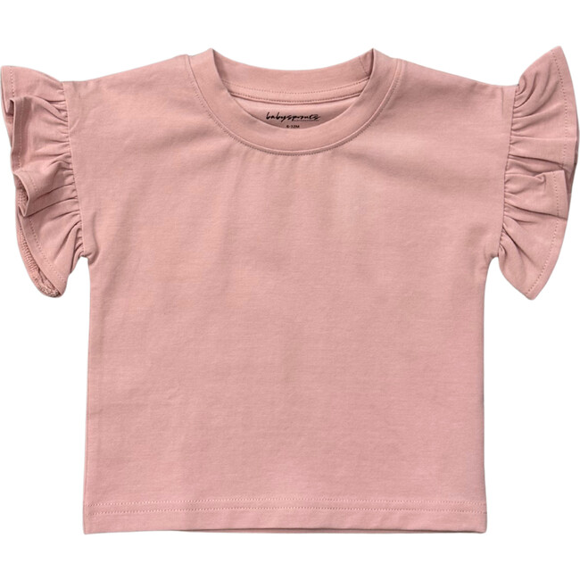 Girl's Ruffle Sleeve Top Spring Mauve