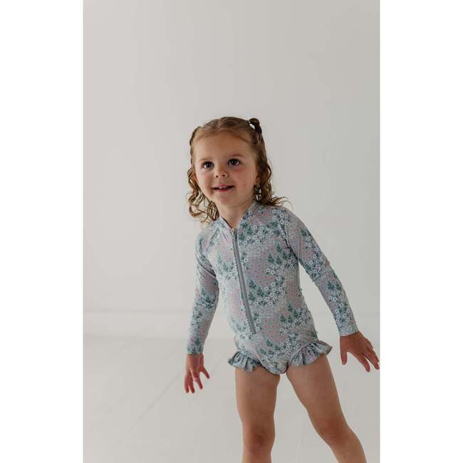 Girl's One-Piece Ruffle Rash Guard Swimsuit Makeup - One Pieces - 8