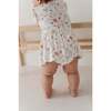 Girl's Short Sleeve Bodysuit Dress Set Floral Chickens - Dresses - 3