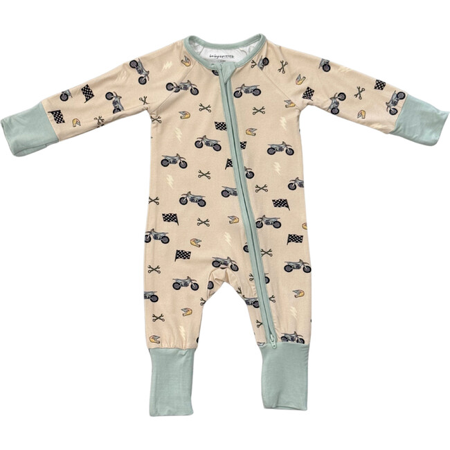 Long Sleeve Zip Romper Dirt Bikes