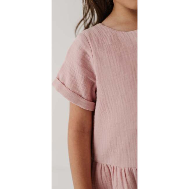 Gauze Button Dress Spring Mauve - Dresses - 3