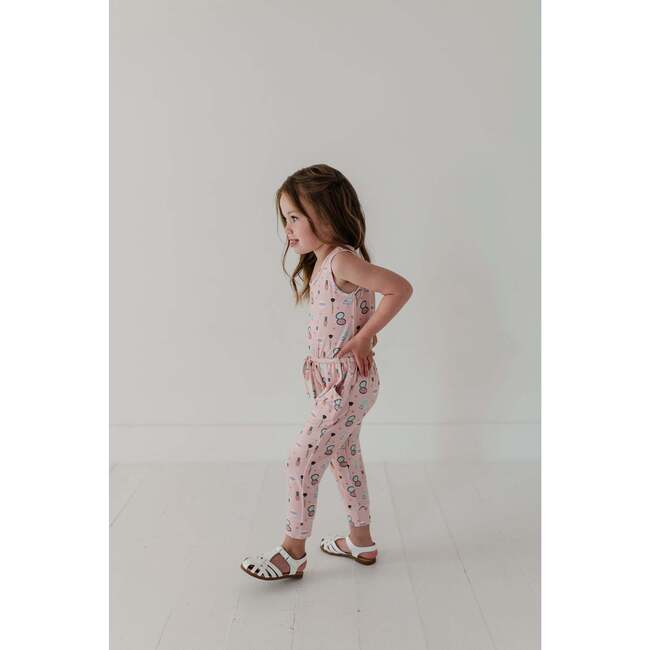 Girl's Tank Jumper Aqua Grey Floral - Rompers - 5